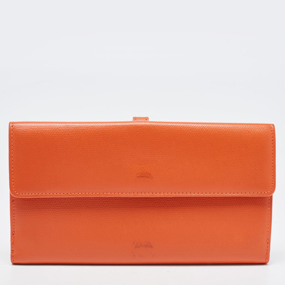 CHANEL Orange Leather CC Flap Continental Wallet - Picture 7 of 8